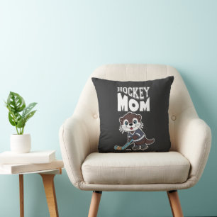 Süße Otter-Hockey-Mutter - Lustige Sport-Tier-Graf Kissen