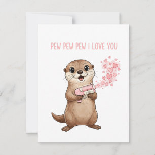 Süße Otter Valentinstag Liebeskarte Feiertagskarte