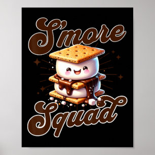 Süße Outdoor-S'more-Squad-Camping-Familien-Matchin Poster