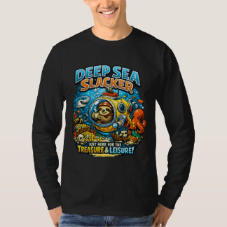 Süße Ozean-Abenteuer-Humor, Lustige Faultier-Tauch T-Shirt