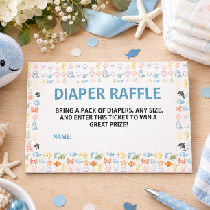Süße Ozean Unterwasser Tier Baby-Party Begleitkarte