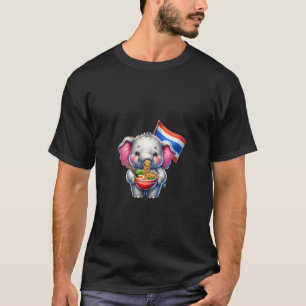 Süße Pad Thai Elefant Chang Thailand Liebe Nudel T-Shirt