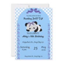 Süße Panda-Baby-Party-Einladungsvorlage