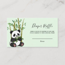 Süße Panda-Bambus-Windel-Verlosung Mint-Baby-Party