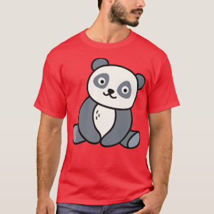Süße Panda-Bär-Doodle-Zeichnung T-Shirt