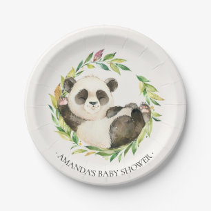 Süße Panda-Bärn-Babyparty 7" Platte Pappteller