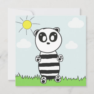 Süße Panda-Illustration Ankündigung