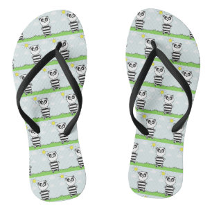 Süße Panda-Illustration Flip Flops
