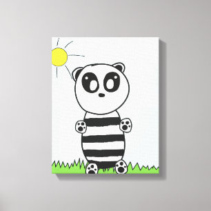 Süße Panda-Illustration Leinwanddruck