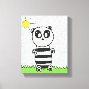 Süße Panda-Illustration Leinwanddruck