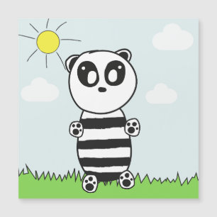 Süße Panda-Illustration Magnetkarte