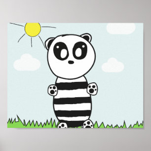 Süße Panda-Illustration Poster