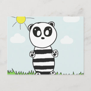 Süße Panda-Illustration Postkarte