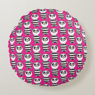 Süße Panda-Illustration Rundes Kissen