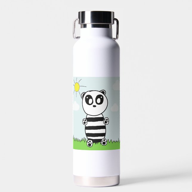 Süße Panda-Illustration Trinkflasche (Vorne)