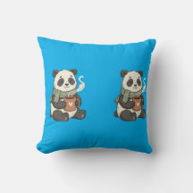 Süße Panda-Kissen - Illustration Zärtlich & Sanft
