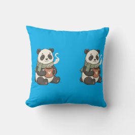Süße Panda-Kissen - Illustration Zärtlich & Sanft Kissen