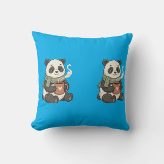 Süße Panda-Kissen - Illustration Zärtlich & Sanft Kissen