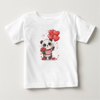 Süße Panda-Liebe – Illustration mit süßem Herzen u Baby T-shirt