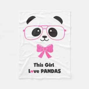 Süße Panda-liebende Mädchen lustige Gles Schleife Fleecedecke