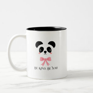 Süße Panda-Schleifen-Tasse Zweifarbige Tasse