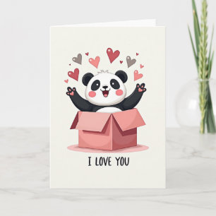 Süße Panda-Überraschung-Liebeskarte Karte