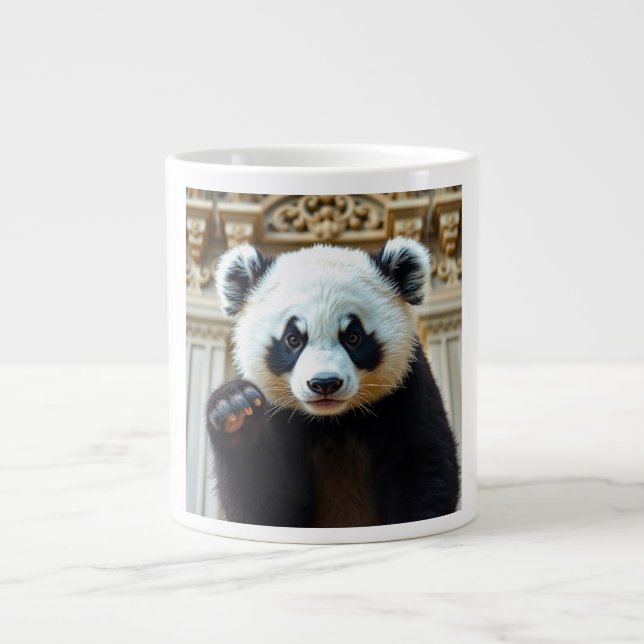Süße Panda Vibes Jumbo-Tasse (Vorderseite)