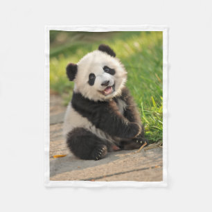 Süße Panda-Welpen-Sherpa-Decke Fleecedecke
