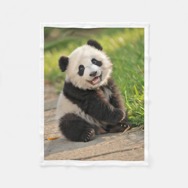 Süße Panda-Welpen-Sherpa-Decke Fleecedecke (Vorderseite)