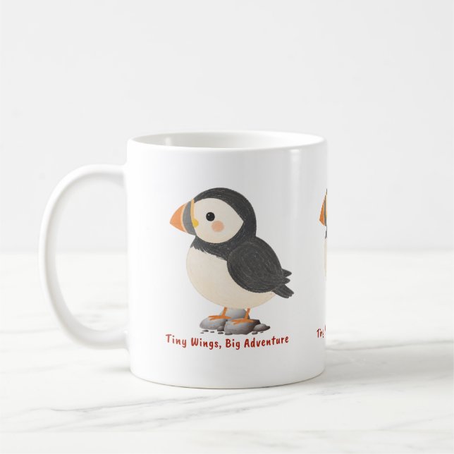 Süße Papageientaucher-Tasse Kaffeetasse (Links)