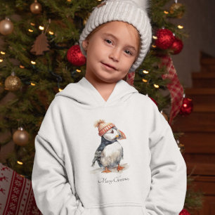 Süße Papageientaucher-Weihnachts-Küsten-Kinderbekl Hoodie