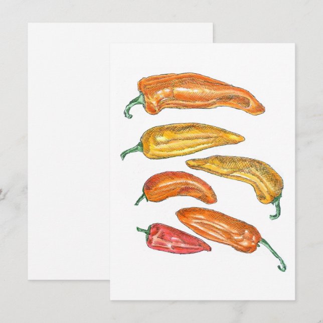 Süße Paprika Einladung (Vorne/Hinten)