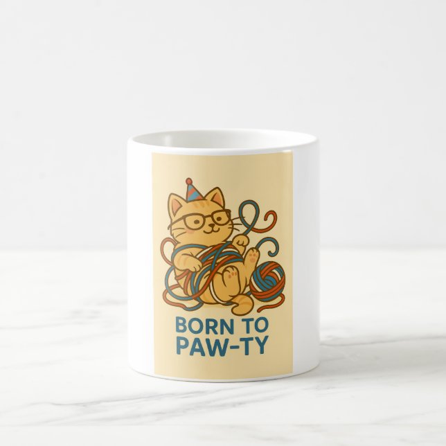 Süße Party-Kitty-Kaffeetasse Kaffeetasse (Mittel)