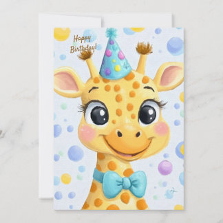 Süße Party-Tier-Geburtstagseinladung Giraffe Einladung