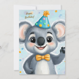 Süße Party-Tier-Geburtstagseinladung Koala Einladung