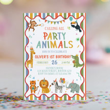 Süße Party-Tiere Safari Kinder Geburtstag