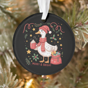 Süße passende Weihnachtsgans lustige Familienenten Ornament