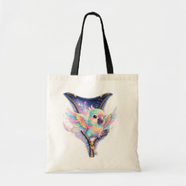 Süße Pastell-3D-Papageien-Reißverschluss-Tasche | Tragetasche