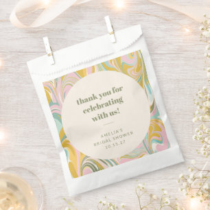 Süße Pastell-Abstrakte Benutzerdefinierte Bridal S Geschenktütchen