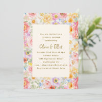 Süße Pastell-Aquarell-Blumen-Baby-Shower für Paare