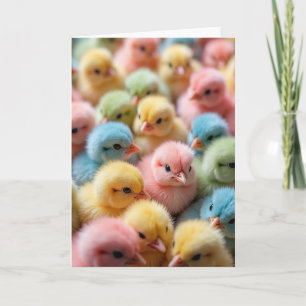 Süße Pastell-Baby-Vögel-Kunstkarte Karte