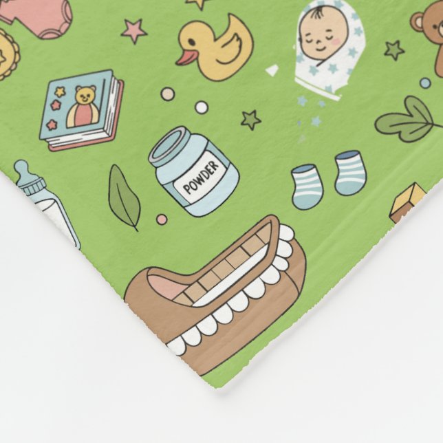 Süße Pastell-Babyzimmer-Muster-Plüschdecke Fleecedecke (Ecke)
