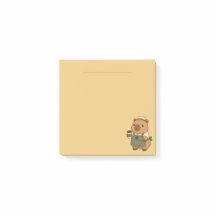 Süße Pastell-Barista-Capybara-Post-it-Notes