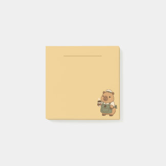 Süße Pastell-Barista-Capybara-Post-it-Notes Post-it Klebezettel