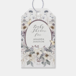 Süße Pastell-Blumen-Jugendstil-Baby-Mädchen-Party Geschenkanhänger