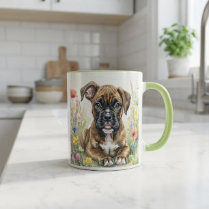 Süße Pastell-Boxer-Welpe Tasse