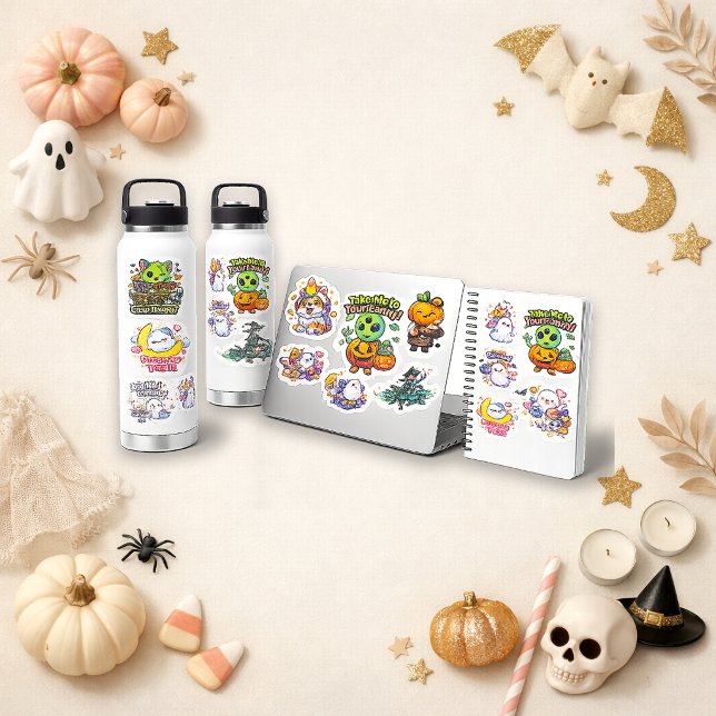 Süße Pastell-Chibi-Halloween-Figur Aufkleber (Von Creator hochgeladen)