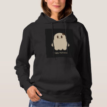 Süße Pastell-Geist Happy Halloween schwarze Kapuze
