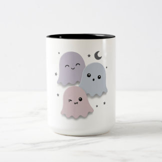 Süße Pastell-Geisterfreunde Halloween Zweifarbige Tasse