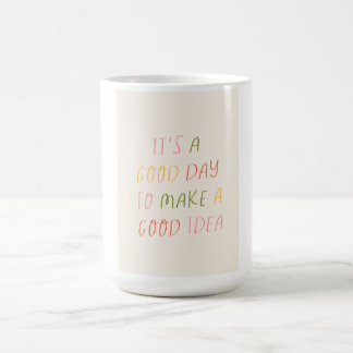Süße Pastell-Hand-Lettering-Motivationszitat-Kunst Kaffeetasse